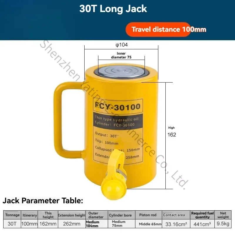 100MM Stroke Manual Hydraulic Jack 30tons Electric Hydraulic Cylinder Split Type