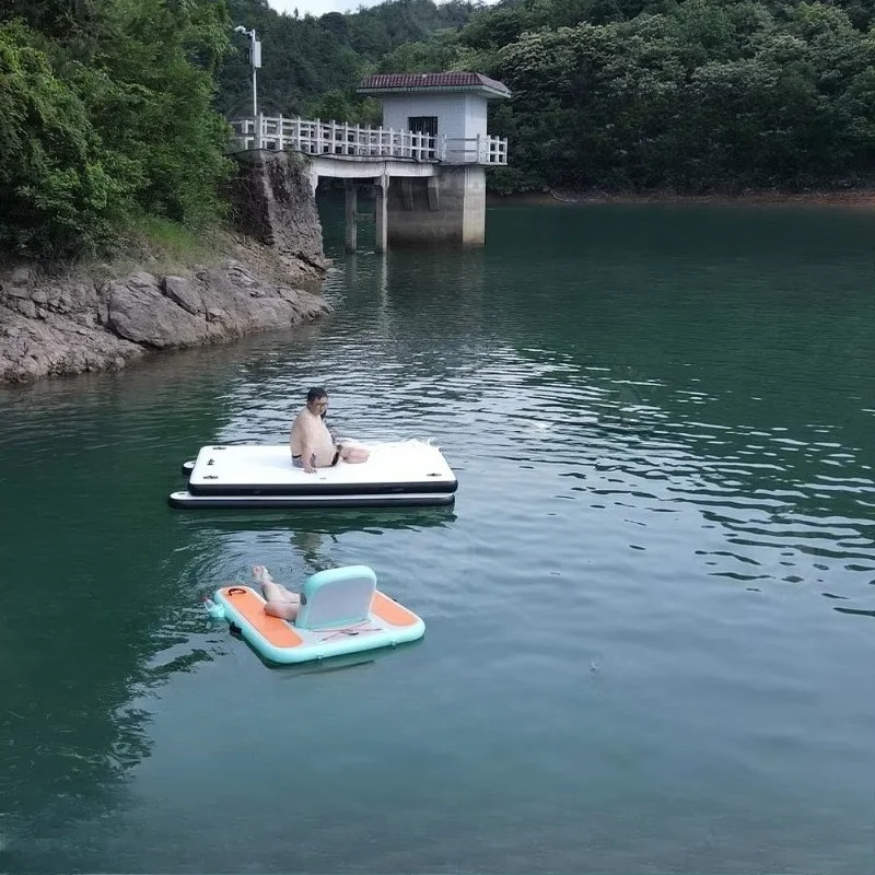 2.5 meters by 1.5 meters water floating fishing inflatable floating wharf sea lake platform pad