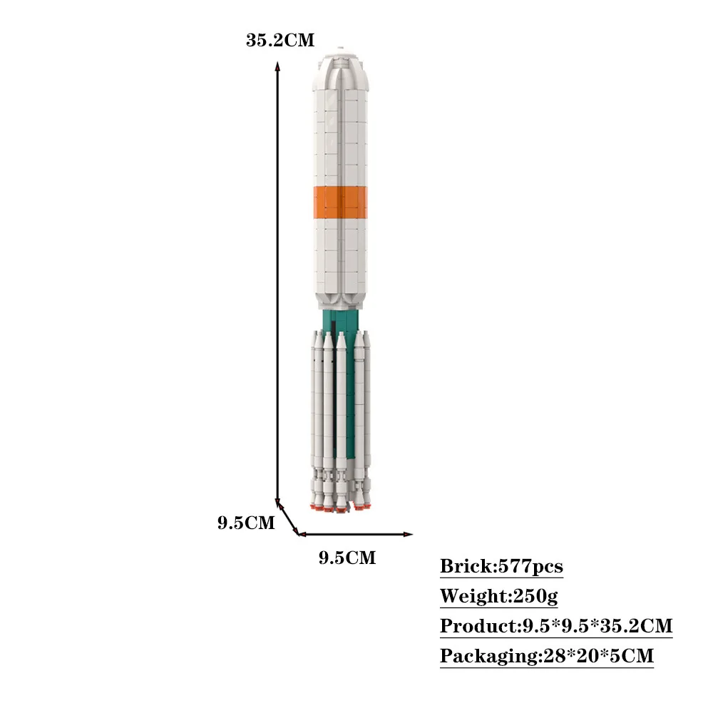 

Scale 1:110 Delta II Rover Space Aviation Manned Rocket Building Blocks Artificial Satellite Universe Bricks Toys For Boys