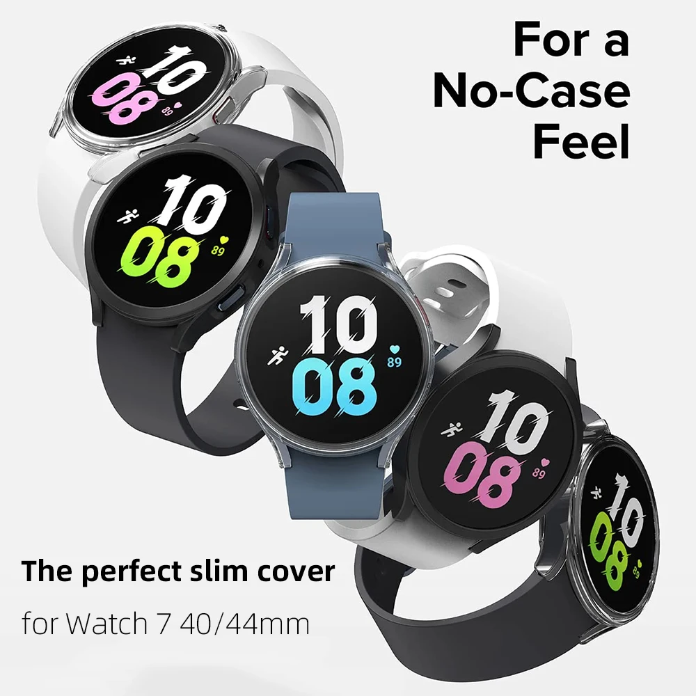 Cubierta protectora para Samsung Galaxy Watch 7, 44mm, 40mm, carcasa protectora para Samsung Watch7, accesorios para reloj inteligente