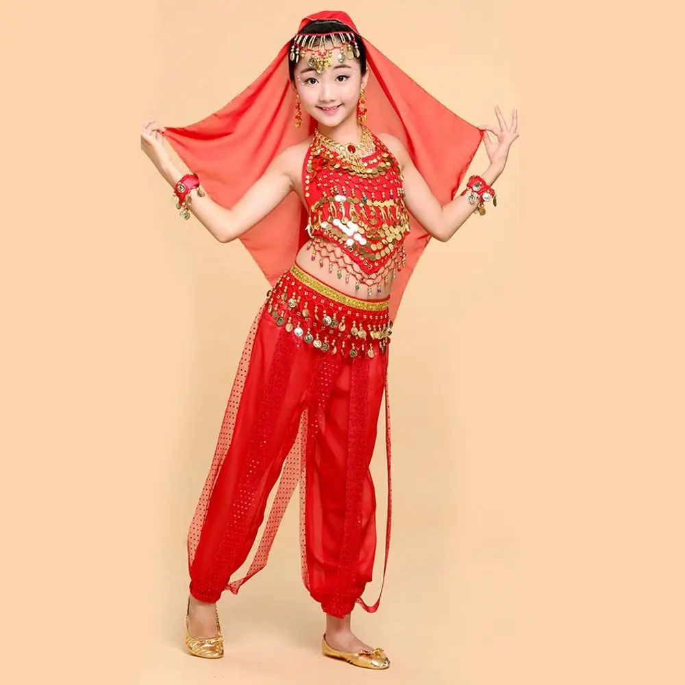5Pcs/Set Carnival Party Belly Dance Costumes Set Bollywood Sequins Belly Dancing Clothing Tassels Egypt Oriental Dance Costumes