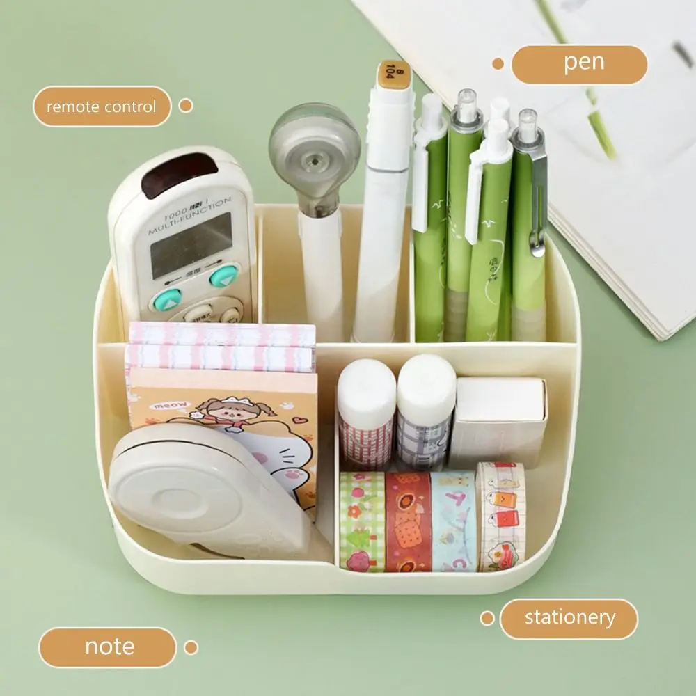 

1Pcs New 5-Grids Pen Holder Large Capacity Multifunctional Storage Bucket Plastic Makeup Brush Holder