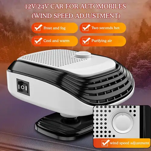 Imagen 1 del producto Coche invierno calefacción rápida 120w ventilador eléctrico calentador Auto parabrisas desempañamiento calefacción refrigeración camión RV SUV viaje Camper herramientas