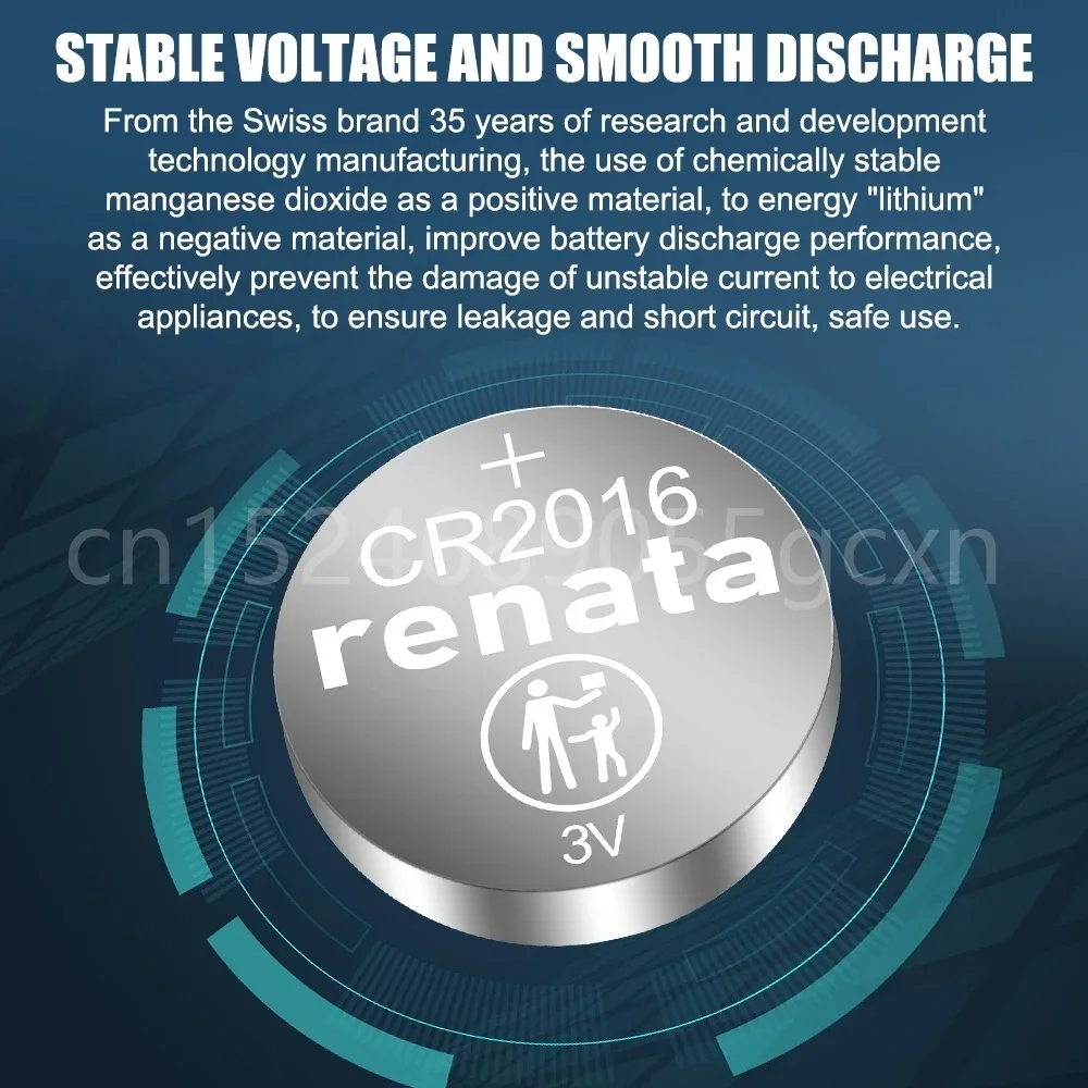 جديد RENATA CR2016 CR 2016 DL2016 ECR2016 GPCR2016 3 فولت بطارية ليثيوم للتحكم عن بعد آلة حاسبة زر عملة خلية