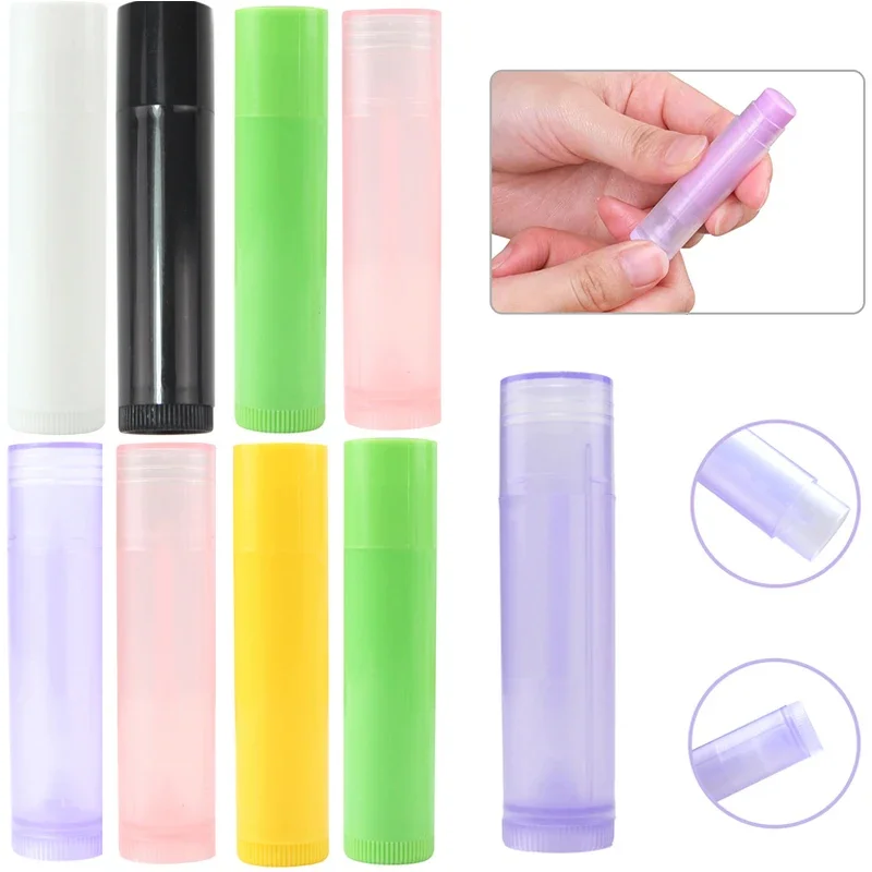 

100Pcs 5g/5ml Refillable Lipstick Tubes Lip Balm Container Empty Cosmetic Containers DIY Travel Chapstick Bottle Lipstick Tube