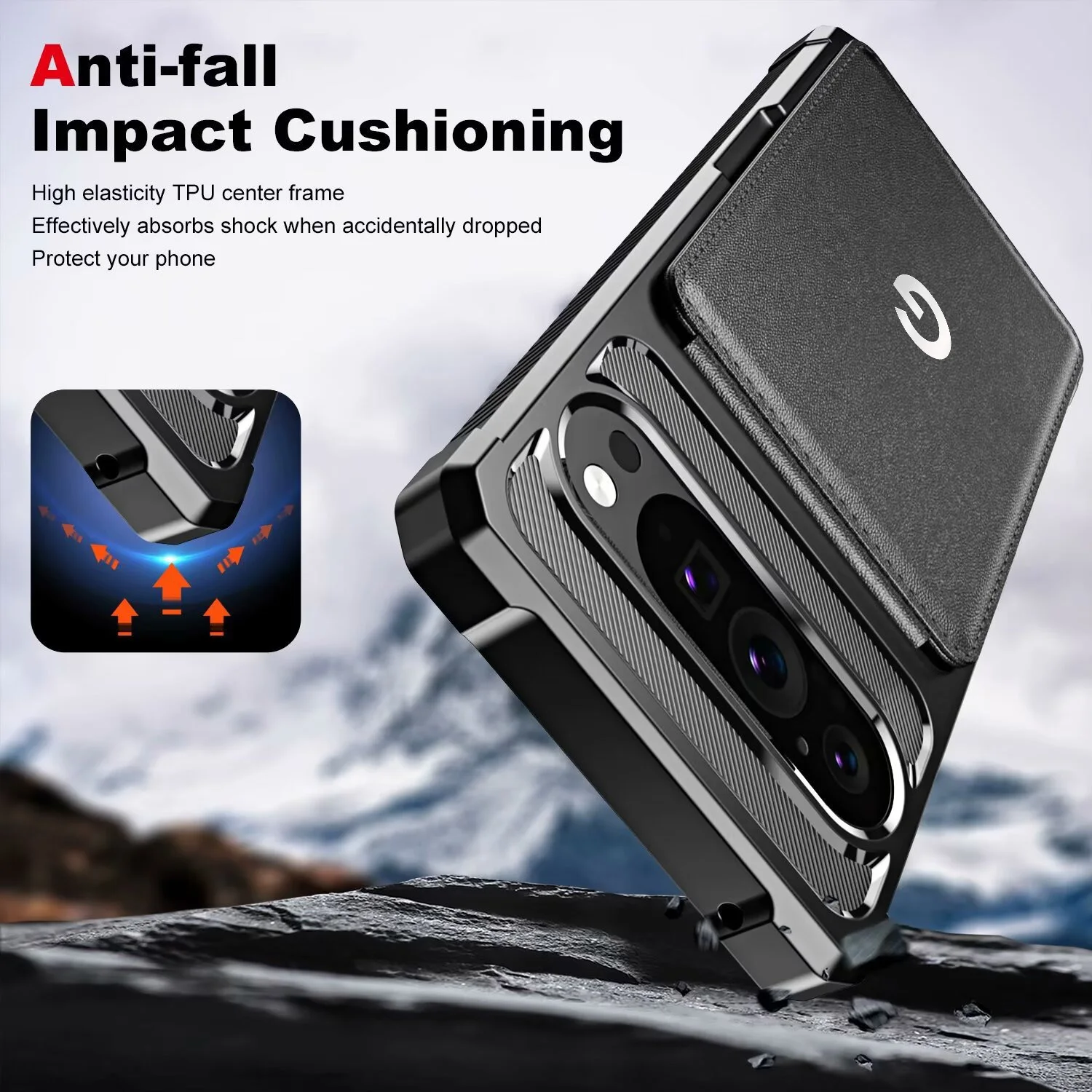 High-end lederen flip-vouw portemonnee telefoonhoesje voor Google Pixel 10 9 Pro XL 10A 9A 8A 7A 8 7 met kaarthouder slot anti-drop cover