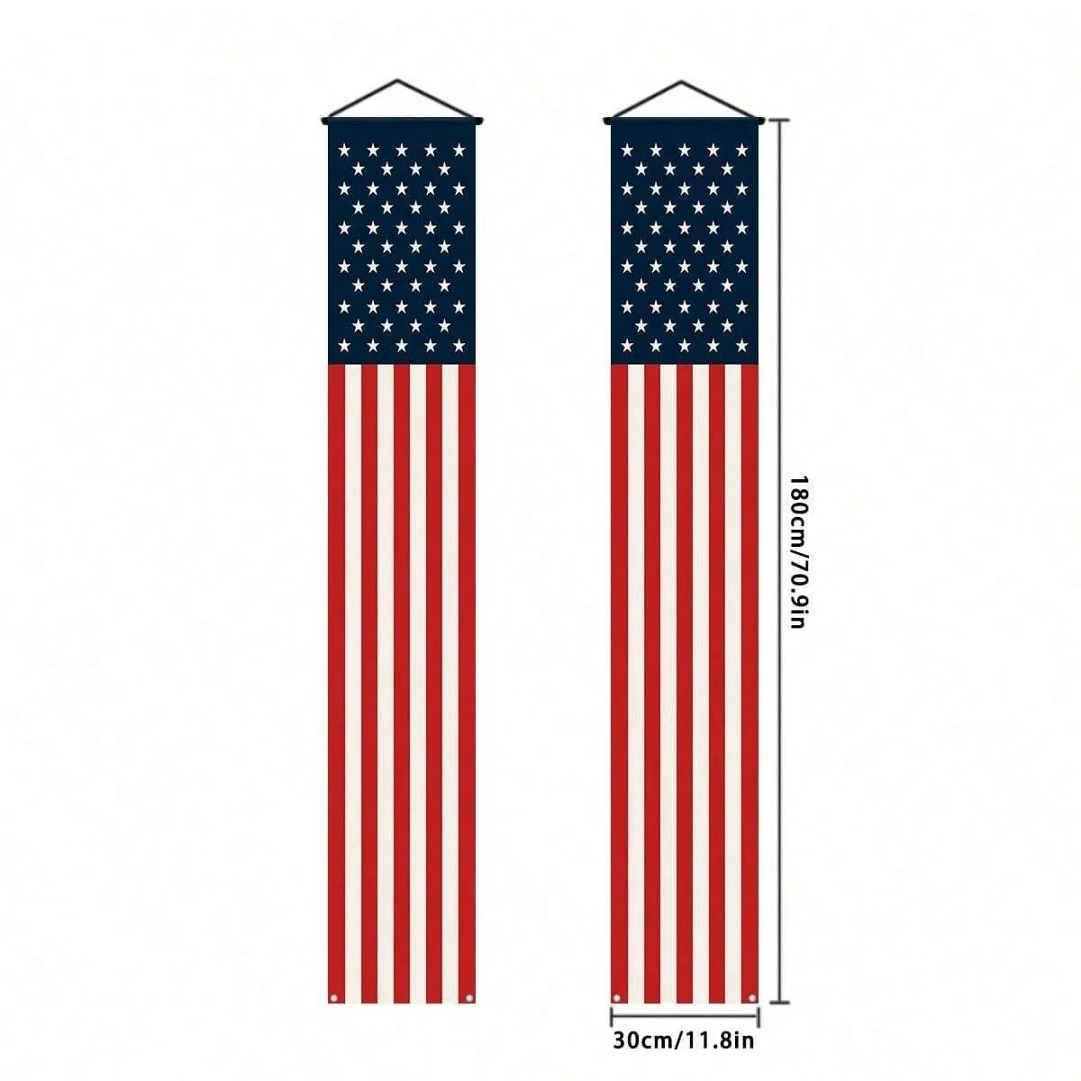 4. Juli Patriotische Türbanner USA-Flagge Veranda-Schilder für Unabhängigkeitstag Partydekoration Haustür-Hängedeko – Detail 4