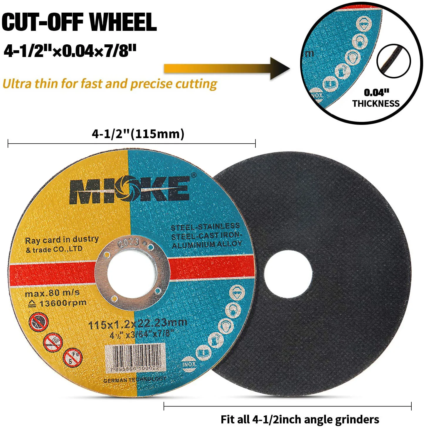 4.5 Inch 115mm Circular Saw Blade Metal Cutting Disc for Electric Angle Grinder Accessories Wood Cutting Carbide Cutting Disc