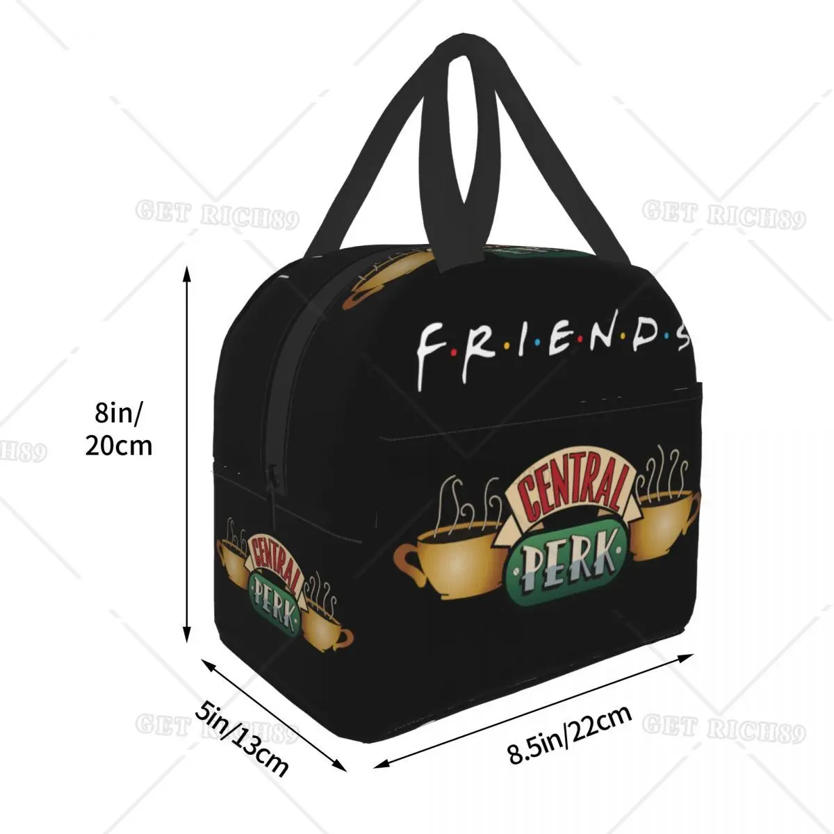 Central Perk Friends Lunch Bag for Women Kids Leakproof Thermal Cooler Insulated Lunch Box Office Work School Picnic Bags