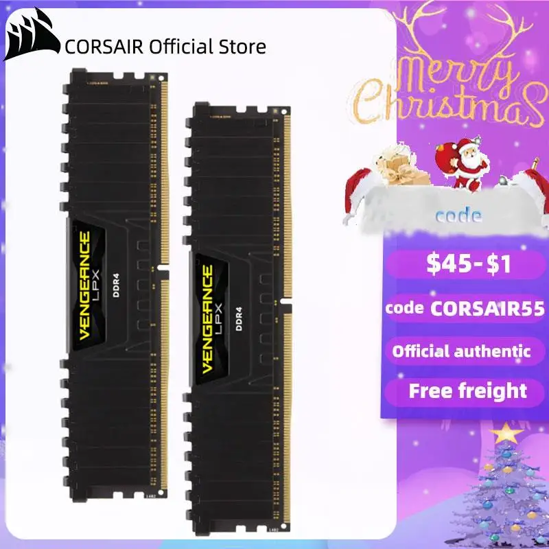 Go! CORSAIR Vengeance LPX 8Gx2 16Gx2 DDR4 PC4 2666Mhz 3000Mhz 3200Mhz Module PC Cmputer Desktop RAM Memory 16GB 32Gx2 DIMM