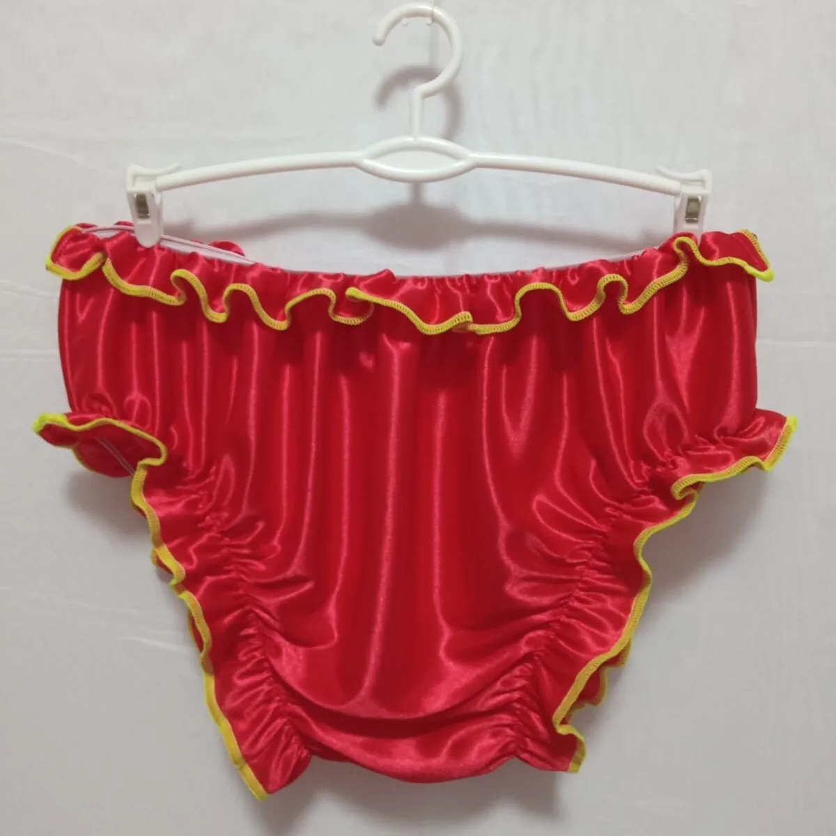 Unisex Glossy Sexy Satin Ice Silk Underwears Panties Plus Size Briefs Lingeries Bottoms