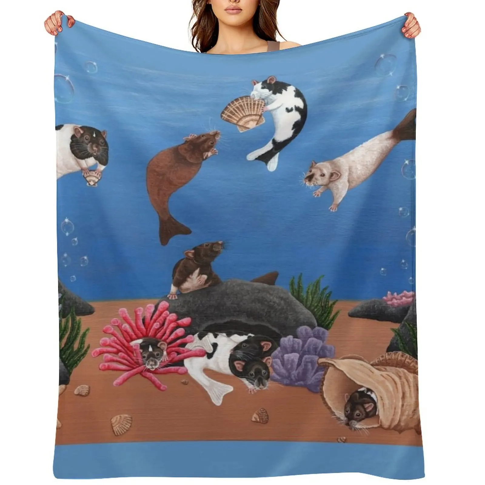 

Mungy’s Deng Ratto Sea Throw Blanket wednesday Bed Fashionable warm for winter Blankets For Bed Blankets