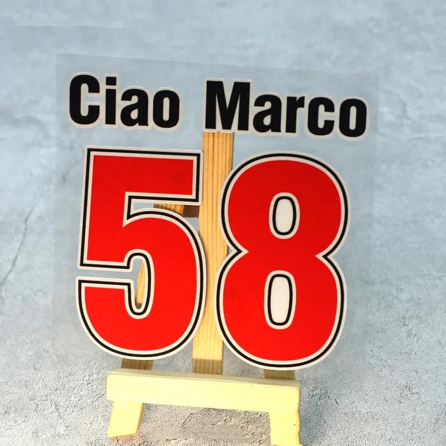 Car Stickers for Ciao Marco 58 Rider Helmet Decoration Decal Motor Racing Dirt Bike Motocross Tape Graphics