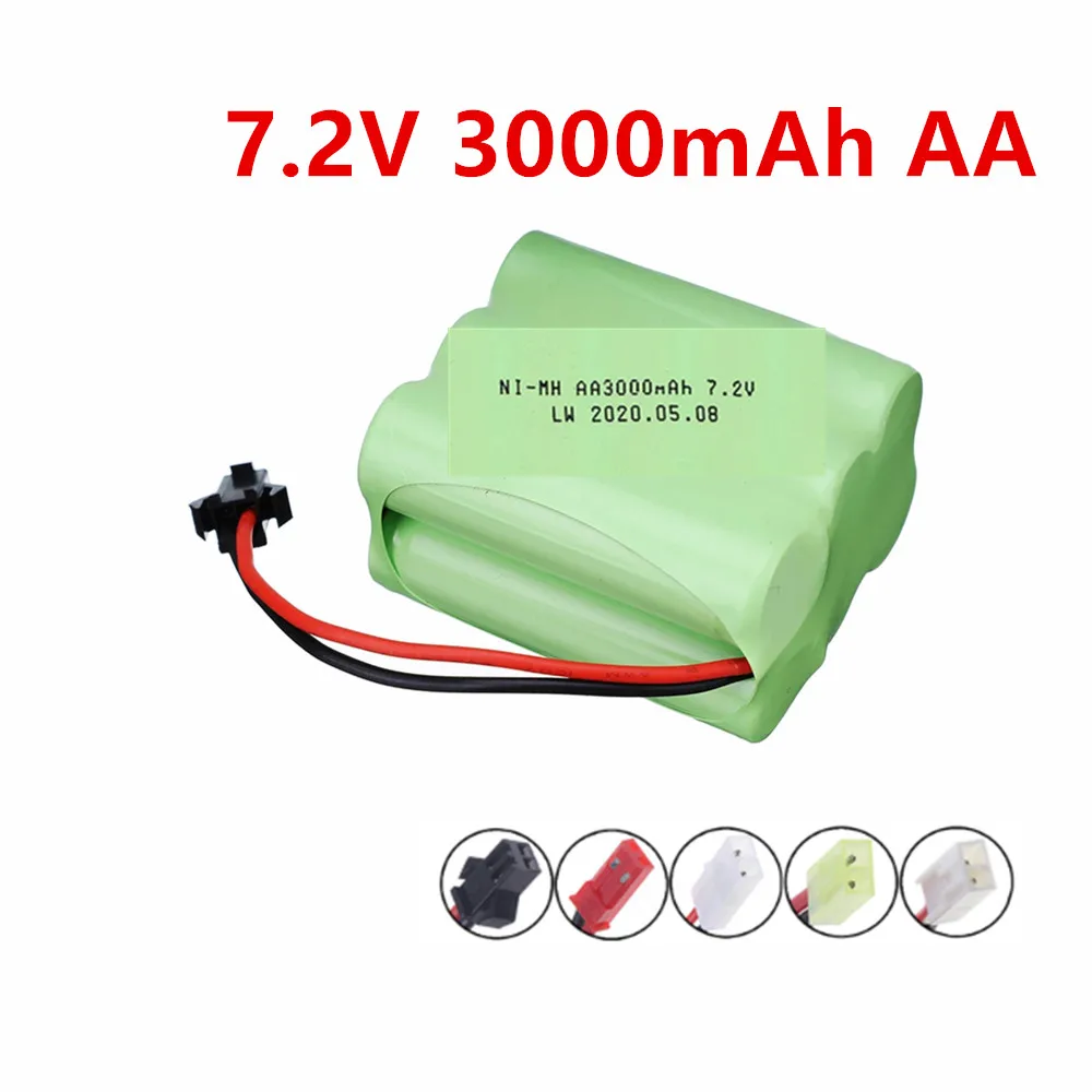 7.2v 3000mah NiMH Battery Ni-MH AA 3000 mah 7.2 v Rechargeable Battery For Rc toys Car Tanks Trains Robots Boats