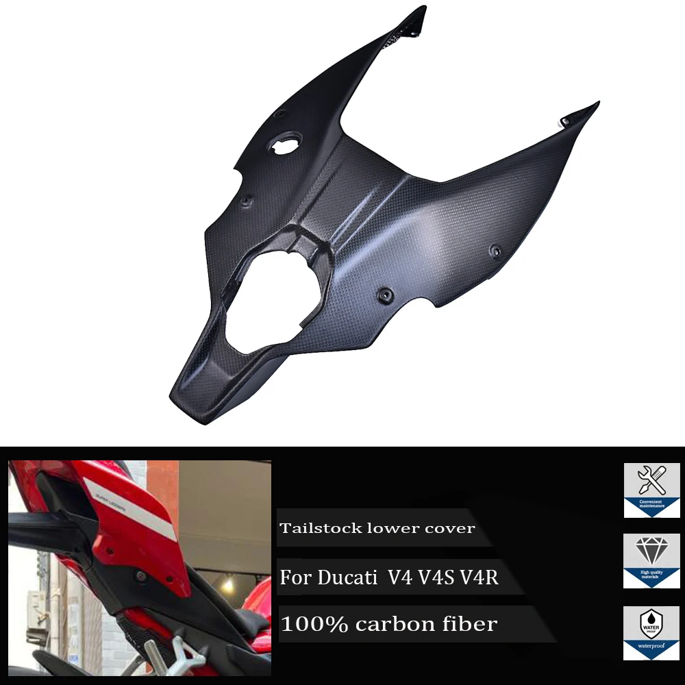 Suitable for Dukadi Panigale V4 V4S 2018-2022 19 20 21 Motorcycle Carbon Fiber Rear Tail Lower Cover, Rear Fairing, Lower Cover