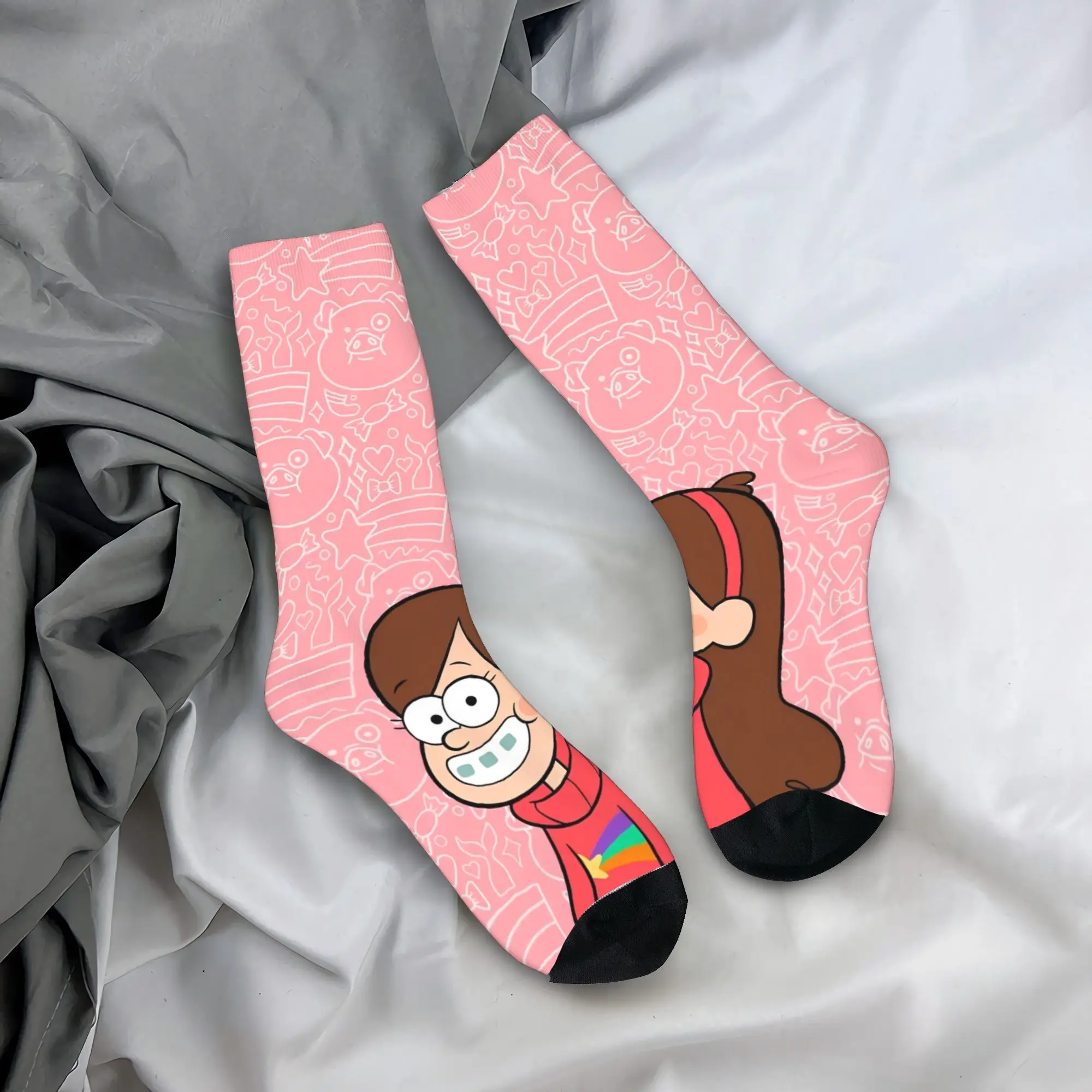 

Cartoon Gravity Falls Mabel Socks Men Women Polyester Socks High Quality Spring Summer Autumn Winter Middle Tube Socks Gift