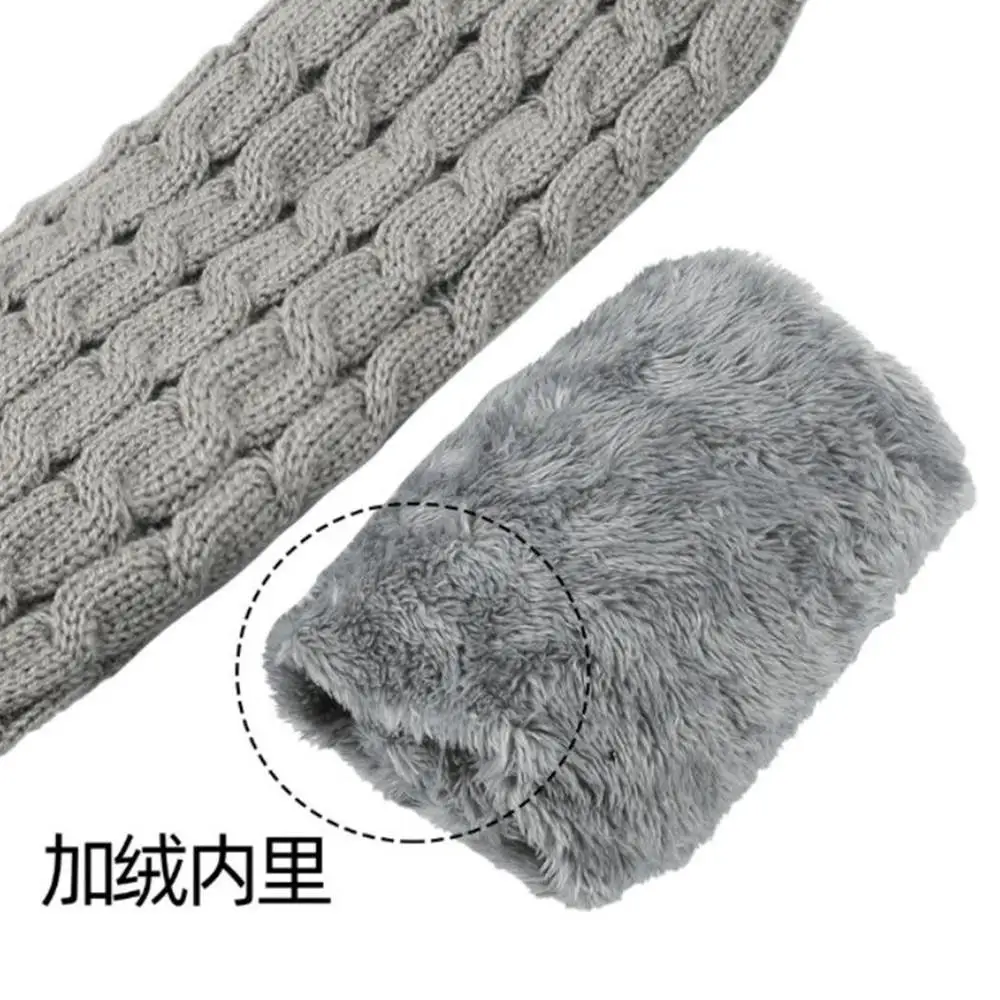 Scaldamuscoli da donna in pile con motivo twist Copristivali Coprigambe invernali in lana calda lavorata a maglia Addensare manica in pile Y2K Heap Sock