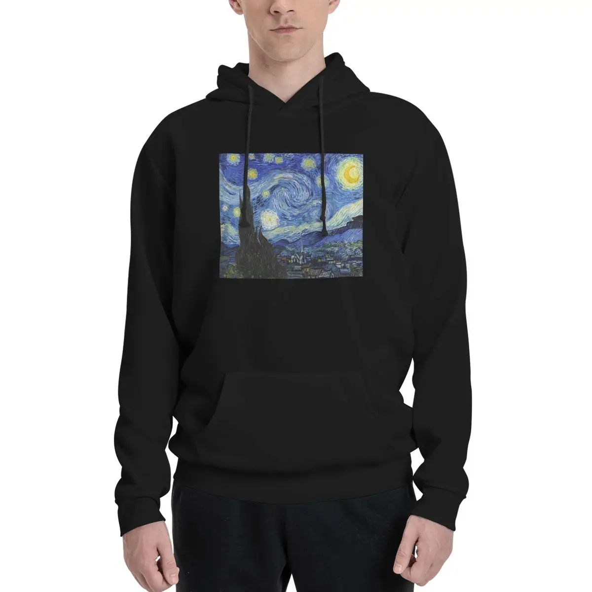 Starry Night - Vincent Van Gogh Hoodies Men Women Casual Pullover Sweatshirt Hip Hop Long Sleeve Streetwear Autumn Winter