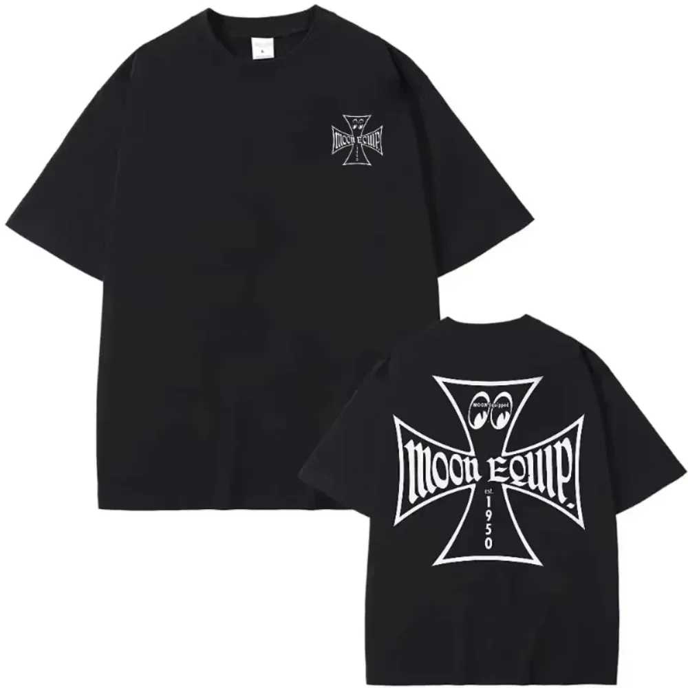 Loser Machine Speed & Skate T-Shirt | Moon Equipment Co. Logo Print | Black Casual Streetwear Top for Men