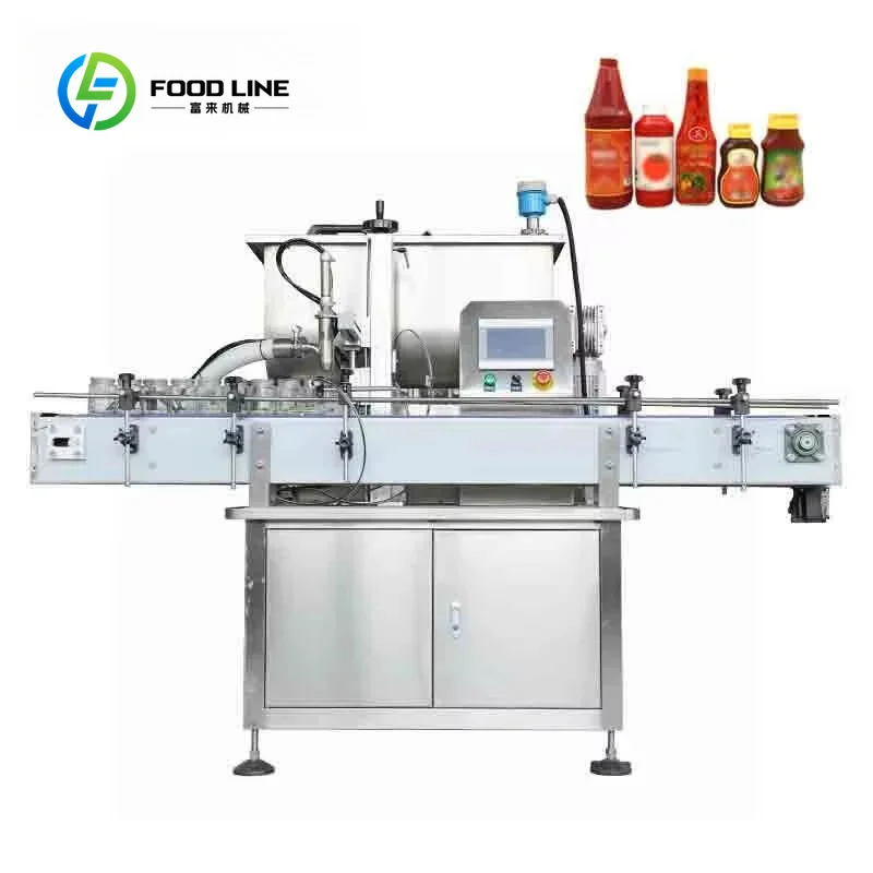 custom mayonnaise filler sauce bottler compact table‑top 304 stainless filling machine for salad dressing small food processor
