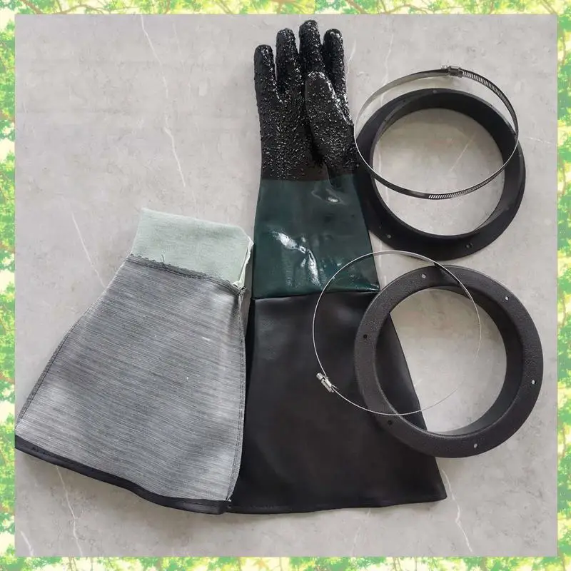 Smart-4X пескоструйные перчатки Пескоструйные перчатки с уплотнительными кольцами для пескоструйного кабинета Пескоструйные перчатки 23,6 дюйма