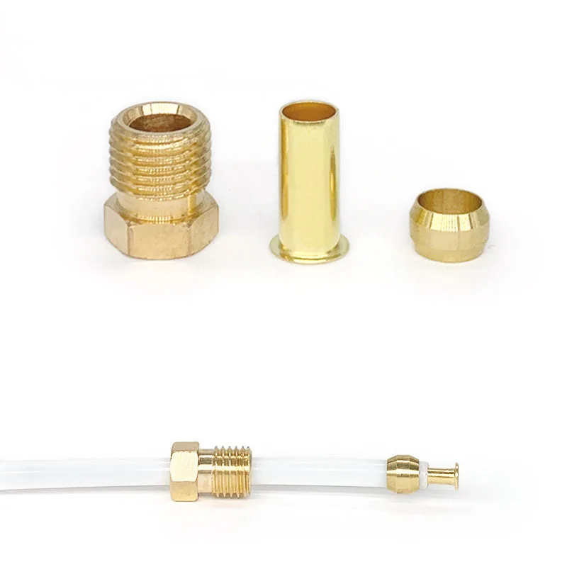 Brass Compression Kit For OD 4mm 6mm 8mm Tube Pipe Pressing Tool Copper Ferrule Air Water Gas Pipe Accessories