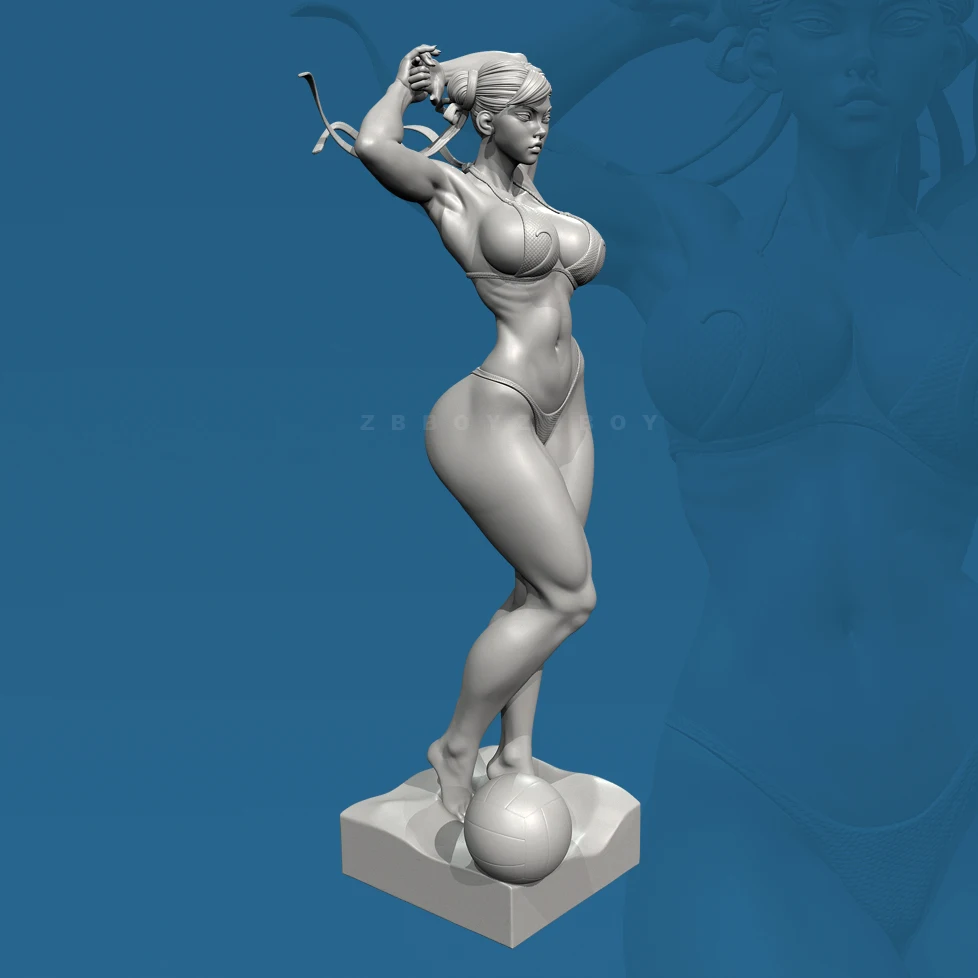 ارتفاع الرجل 38 مللي متر 50 مللي متر 75 مللي متر الراتنج أطقم منمذجة كرة الطائرة الشاطئية Chunli عديم اللون الذاتي الجمعية (طباعة ثلاثية الأبعاد) TD-7424/3D #3