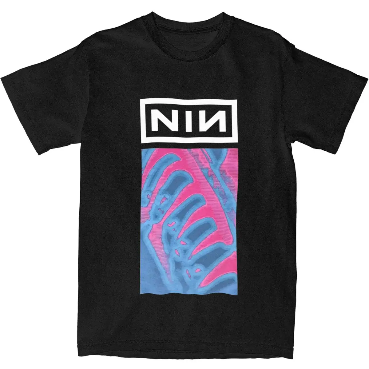 Rock Band Nine Inch Nails NIN T Shirt Merch Men Women's Cotton Funny Pretty Hate Machine T-shirt Short Sleeve Clothes Gift Idea