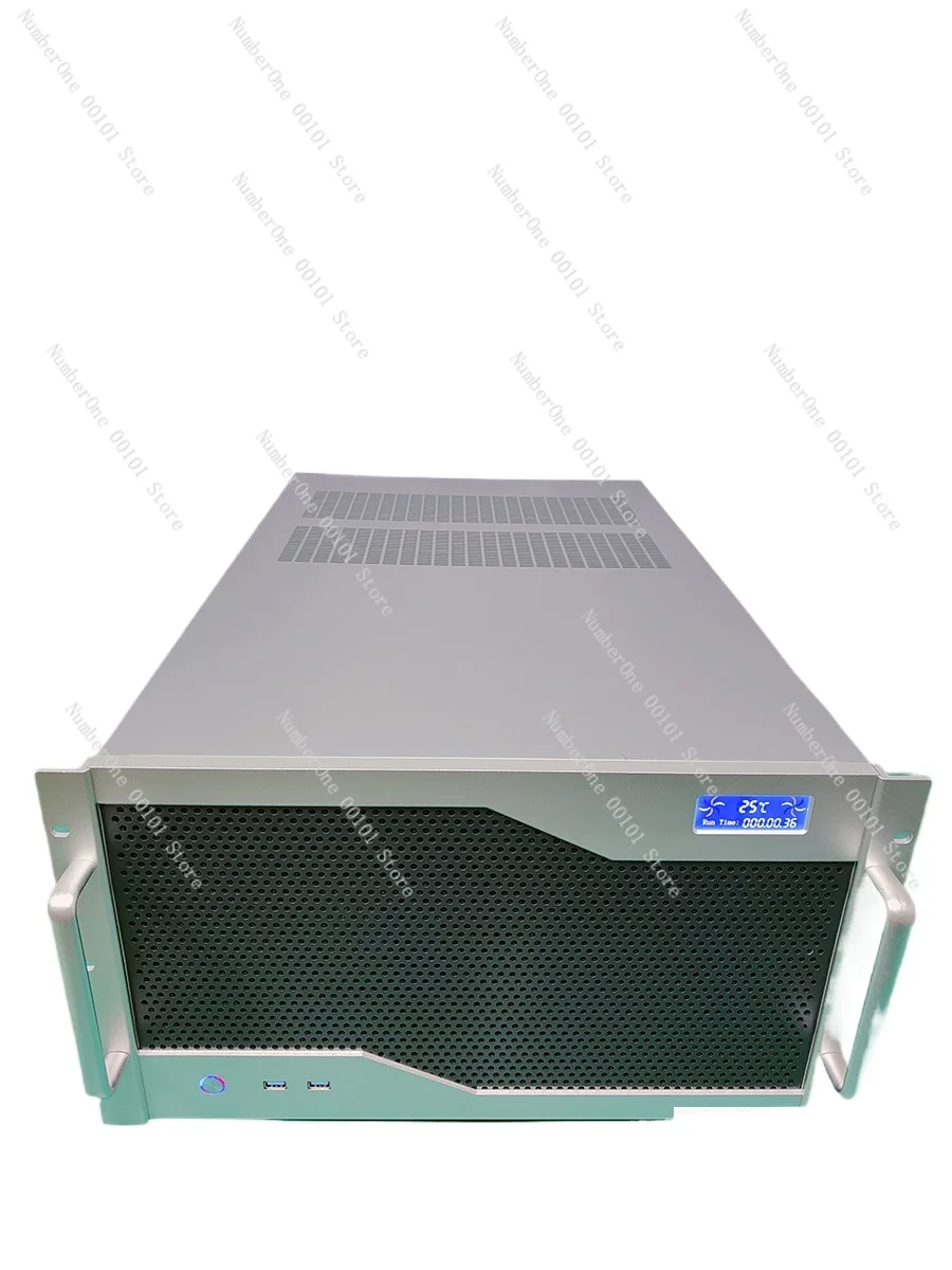 

6U industrial control chassis, 12 slot multi GPU dual ATX power supply, 360 water-cooled e-ATX motherboard, AI server