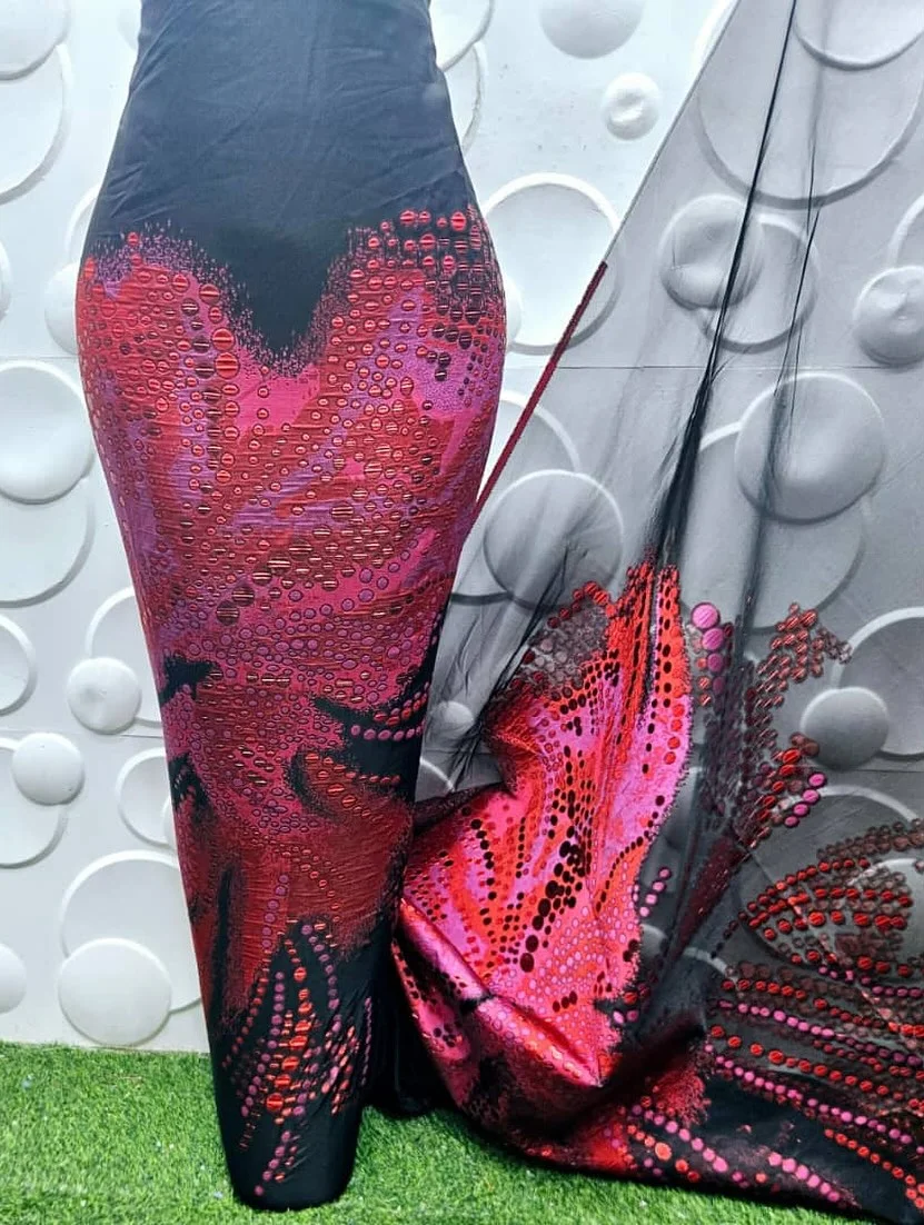 Latest Nigerian Laces Fabric 2026 Luxury 5 Yards African Jacquard Brocade Lace Fabric for Sewing Family Prom Dresses F4398