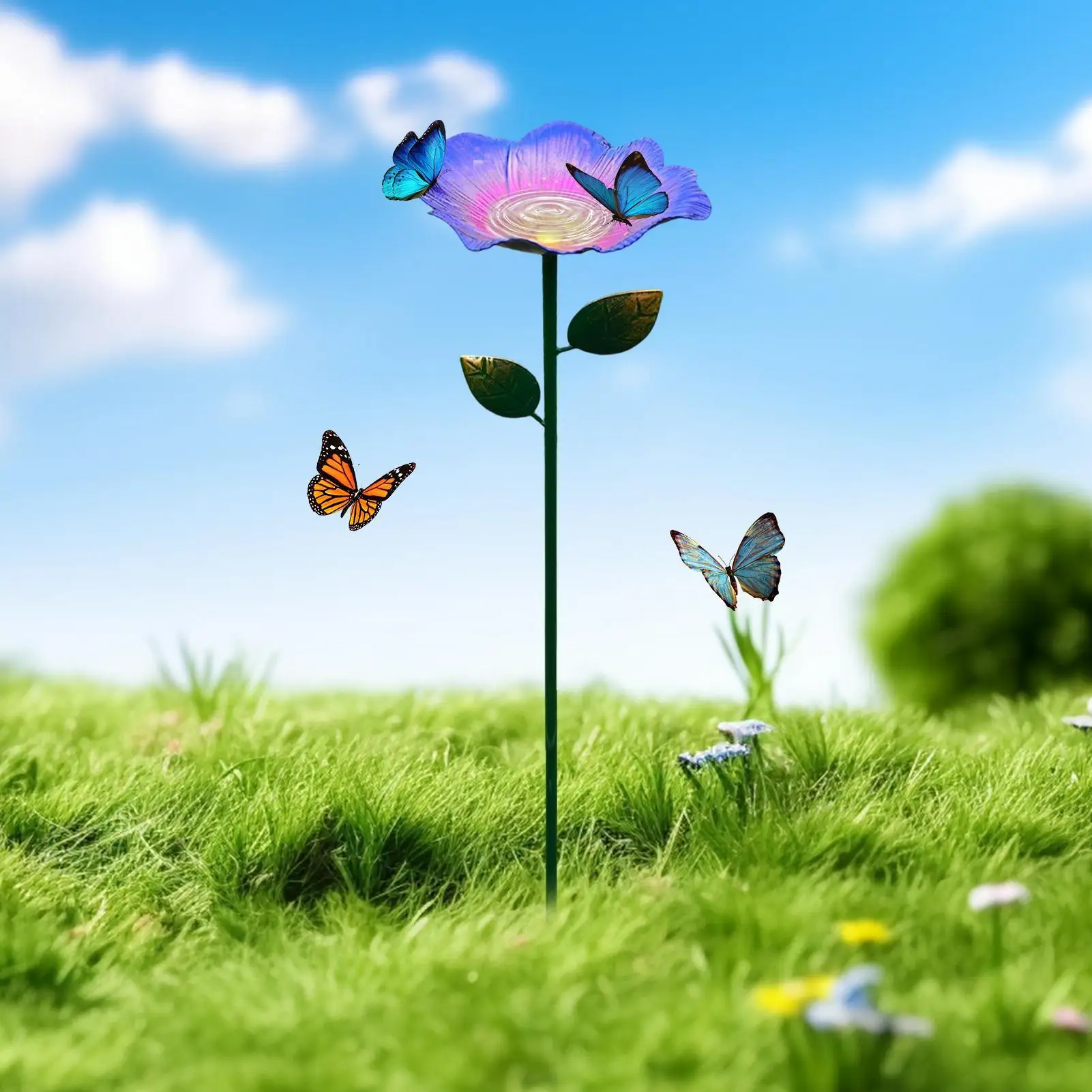 Bee Bath Flower Design Outdoor Butterfly Bath Outside Hummingbird Drinking Station For Outdoor Backyard Porch Yard Lawn Flower