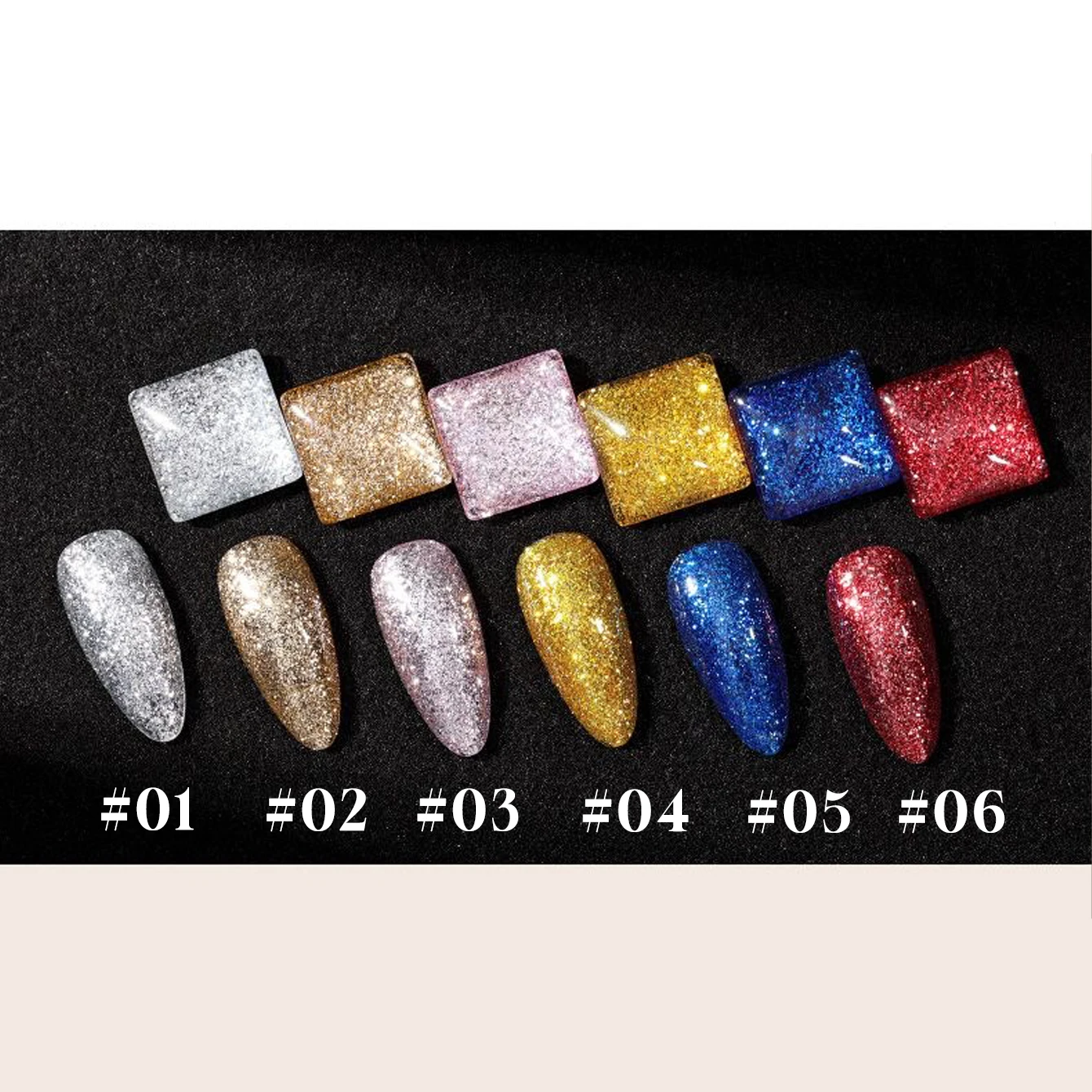 10ml 1-12개 골드 스파클링 플래티넘 네일 젤 폴리시 글리터 롱래스팅 세미 퍼머넌트 네일 아트 페인팅 젤 바니시 디자인