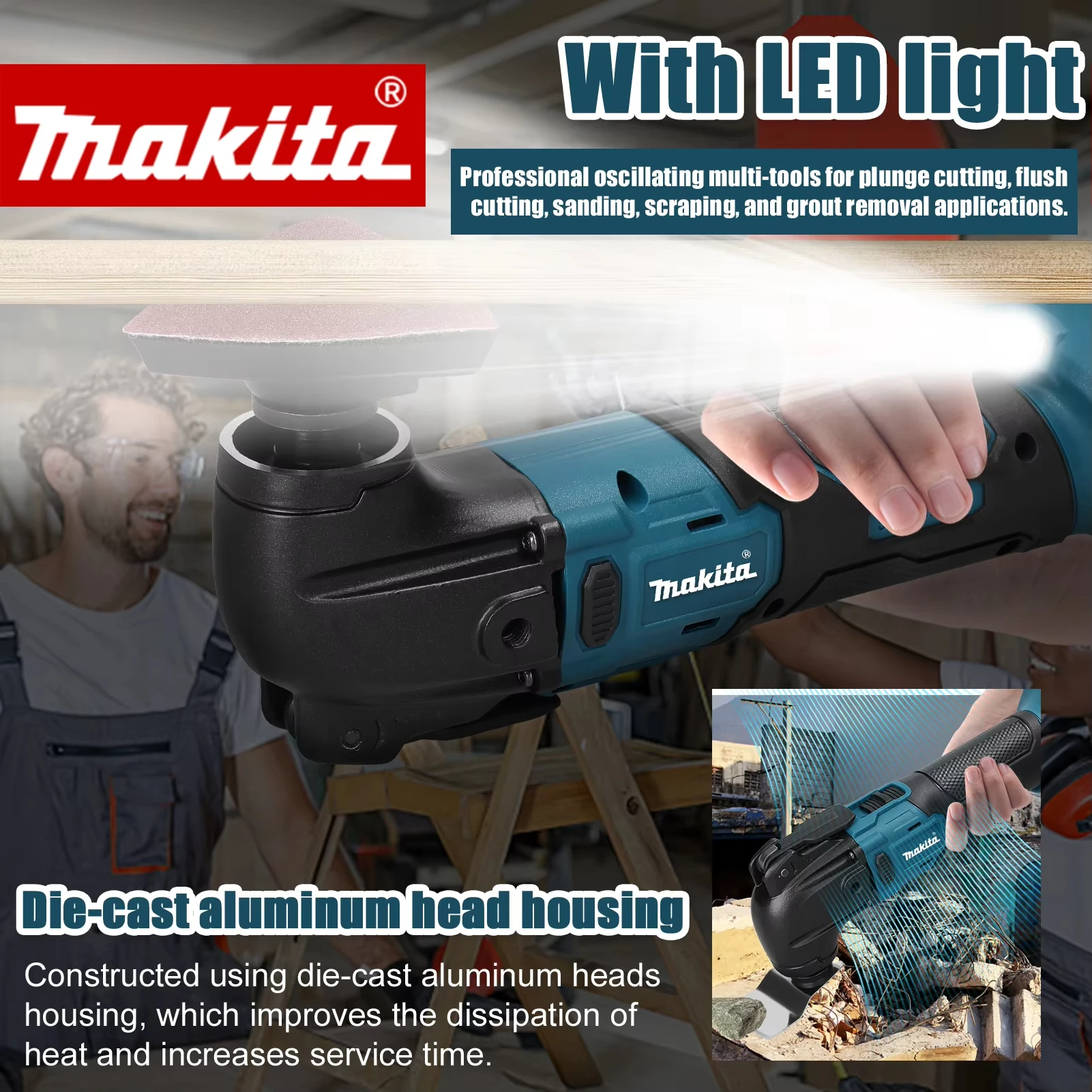 Makita 18V Quick release Oscillating tool Brushless Multi functional tool Renovator Electric trimmer Compatible for MAKITA