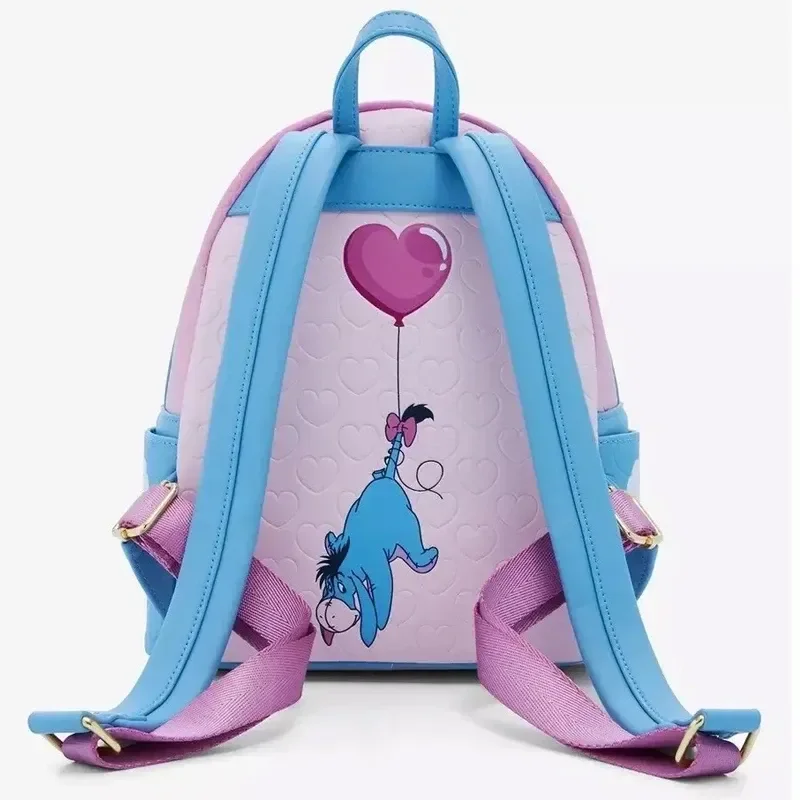 Loungefly Disney Pooh Bear Eeyore Balloon Printed Backpack Pu Leather Fashion Shoulder Bag Travel Bag School Bag Wallet Gift