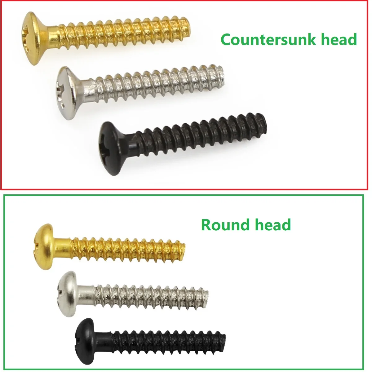 FLEOR-tornillos de pastilla para cuello de guitarra, 20 piezas de montaje de pastilla de bobina única, 3,5x20mm