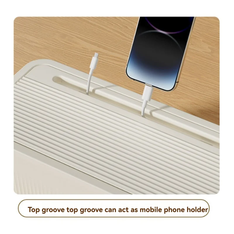FAAJ-Cable Management Box With Lid To Hide Wires& Power Strips Desk Computer Cable Organizer Box A 32X15x12.5Cm