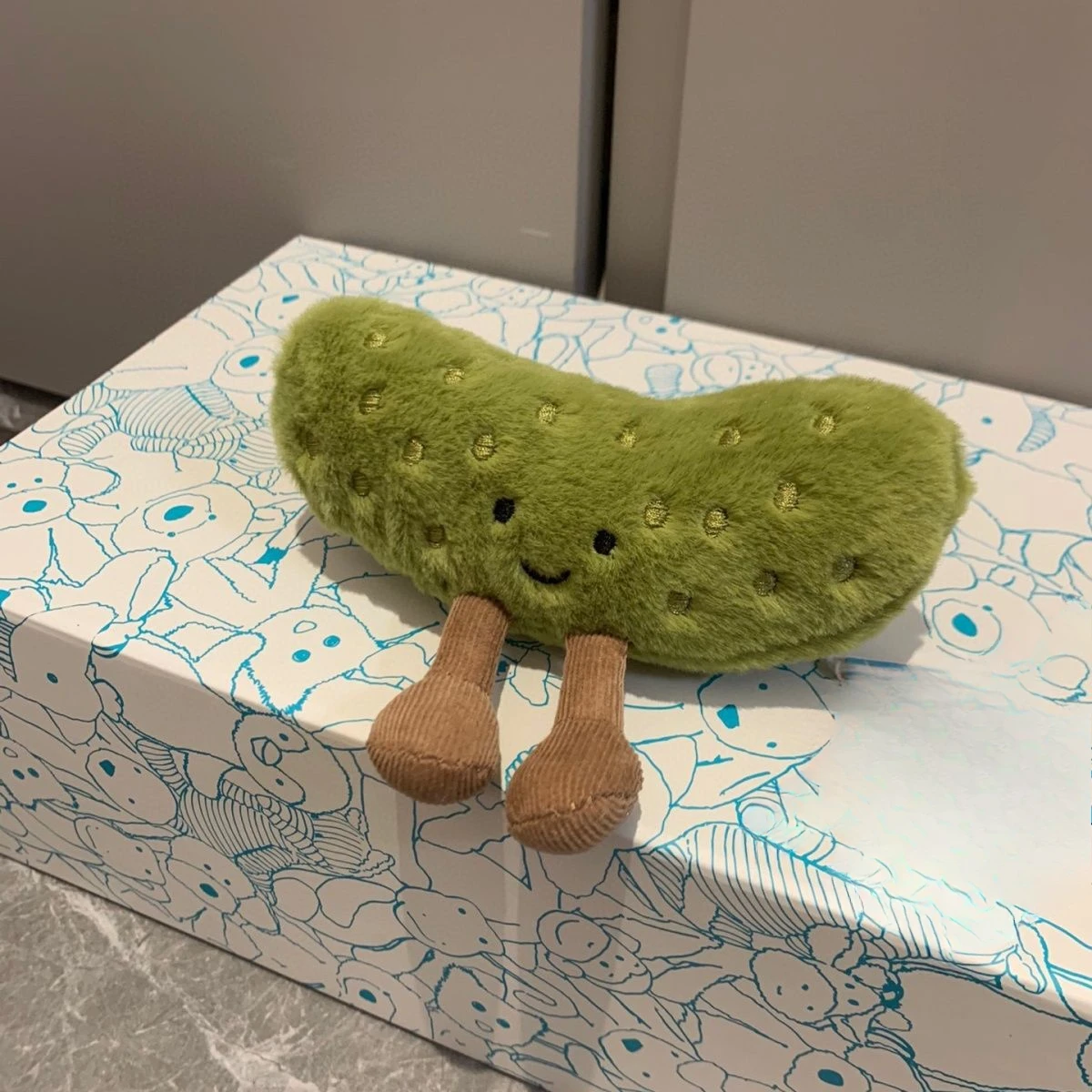 Divertida muñeco de peluche de pepino azedo, colgante de vegetales, juguete creativo, regalo súper bonito para niños, juguete de peluche Jellycat