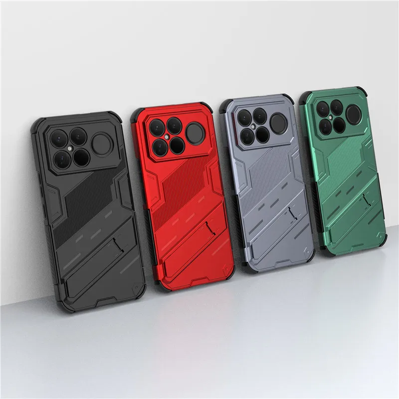 

For Poco F8 Ultra Case For Poco F7 F8 Ultra Cover Punk Style Hard Armor Bracket Shockproof Protective Bumper For Poco F7 F8 Pro