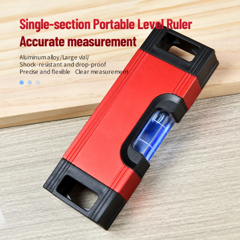 High Accuracy Magnetic Leveler Aluminum Alloy Thick Mini Ruler Professional Angle Measurement Tool for Home and Industrial Use