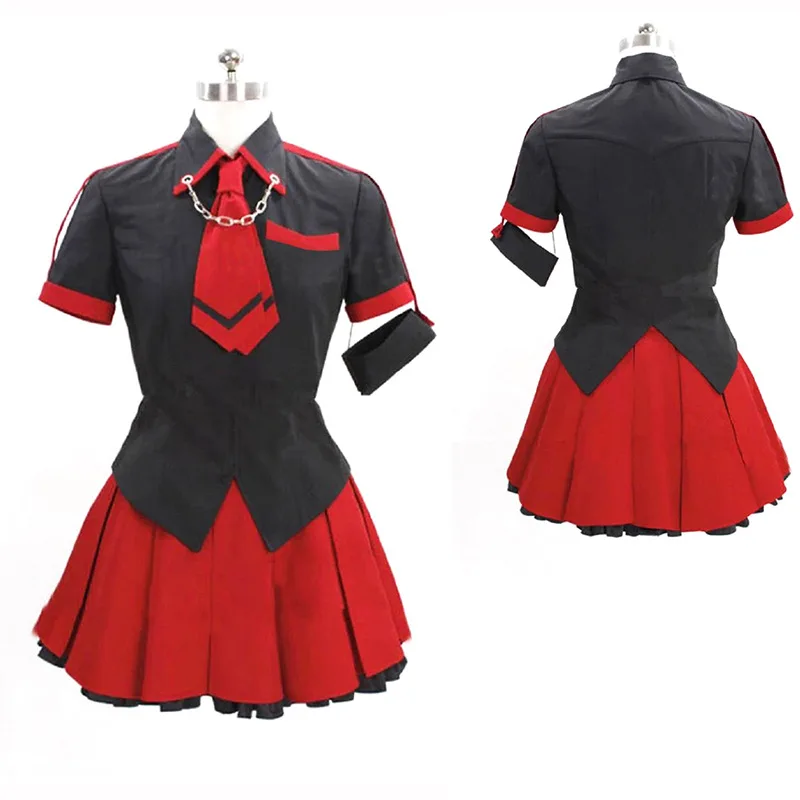 Anime Blut-C Kisaragi Saya Mädchen Stoff Uniform Cosplay Kostüm lange Haare maßge schneiderte Halloween-Kostüm für Frauen