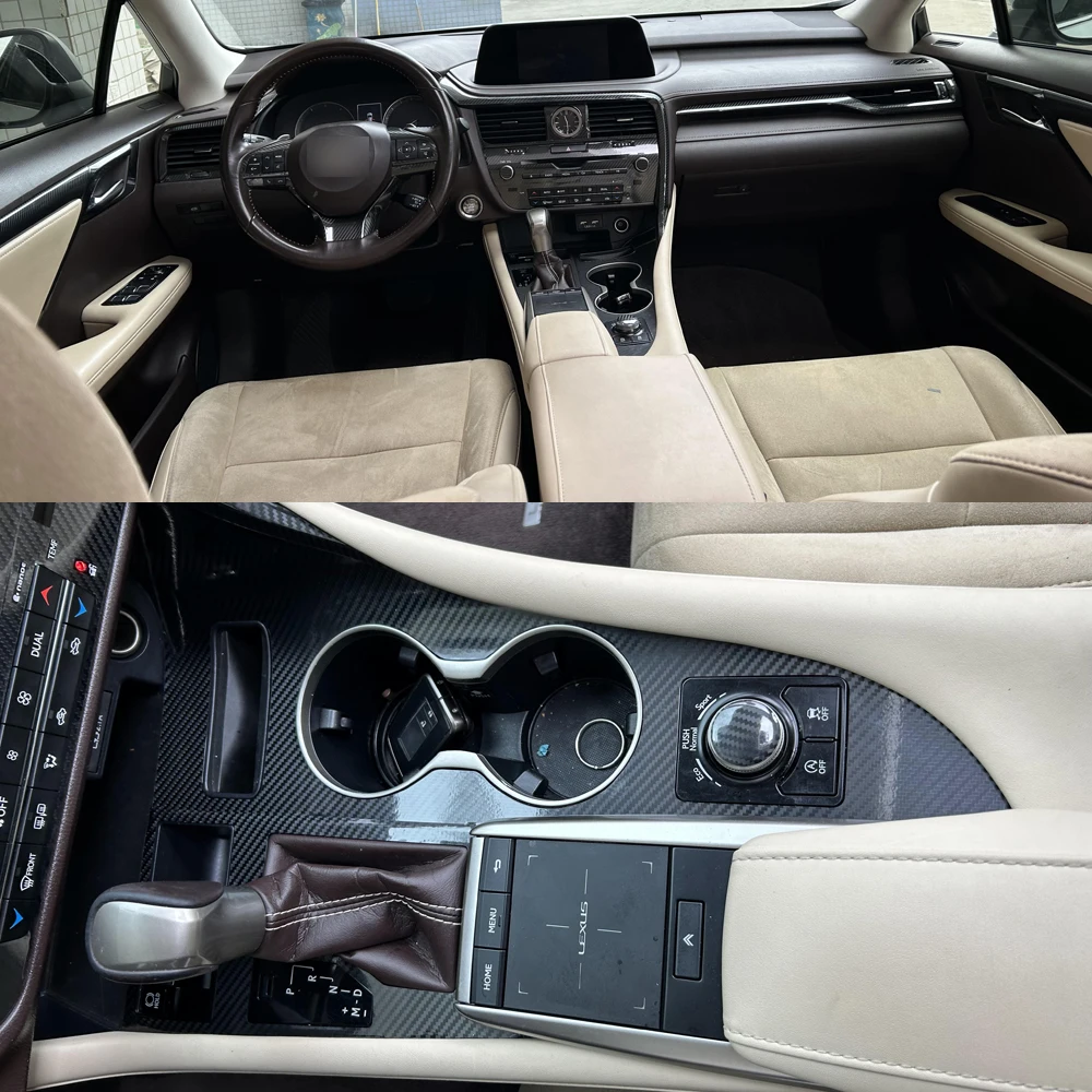 

For Lexus RX 2016-2021 Car-Styling 3D/5D Carbon Fiber Car Interior Center Console Color Molding Sticker Decals Parts