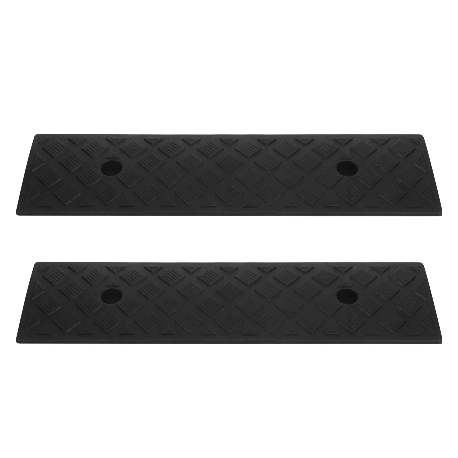 

2pcs Car Ramps Heavy Duty Driveway Wheel Vehicle Home Entry Durable Rubber Sturdy Light Resistant Textured Grip