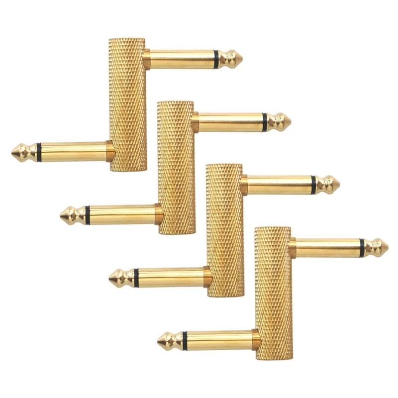 4Pcs Guitar Effect Pedal Couplers Male to Male Offsets Plugs Adaptor Guitar Pedal Patches Connector for Effect Pedalboard