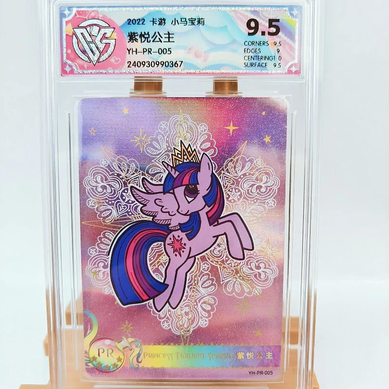 KAYOU Original My Little Pony Card 9,5 Graded PR CCG Rating Card Bring in Wealth and Treasure Rare Anime Collection Card Gift