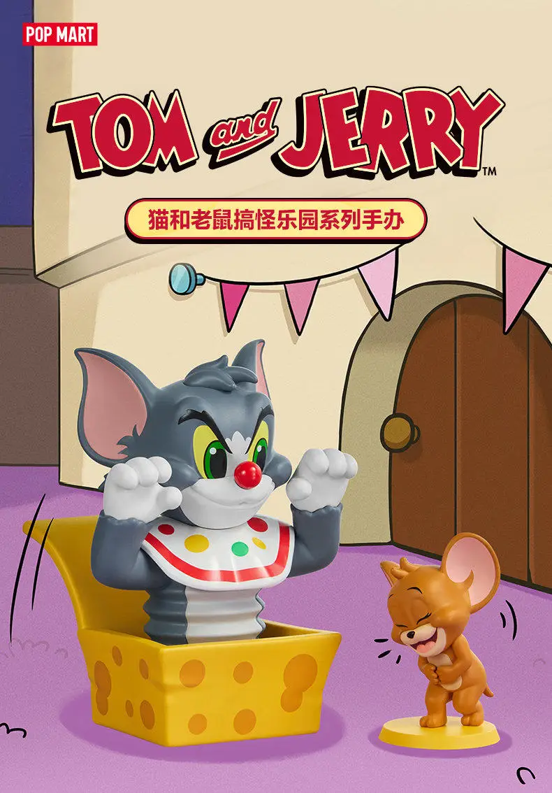 Original POPMART Tom und Jerry Mischief Land Serie Blind Box Sammlerstück Desktop-Ornament Actionfiguren Modelle Spielzeug Geburtstagsgeschenk – Detail 3