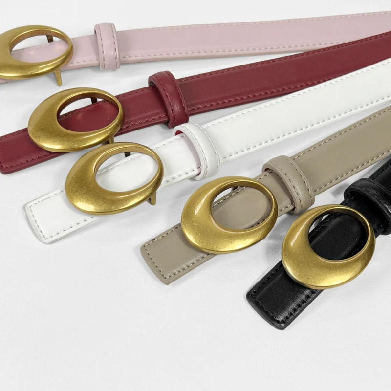 2025 new Metal Chain Letter Accent Slim Belt Delicate Compact Everyday Outfit Highlight