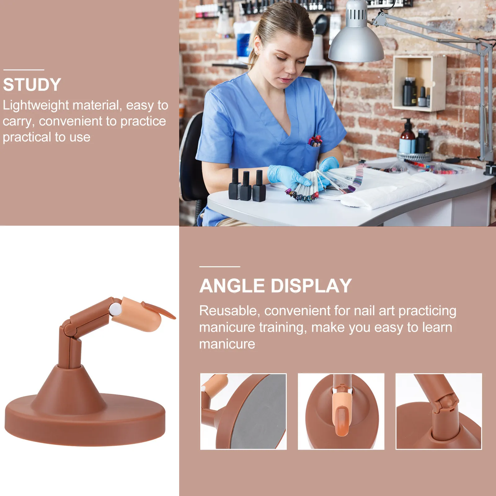 

Набор из 1-го искусственного пальца для маникюра, высокоточная имитация, многоразовый, для тренировки нейл-арта, для салонов красоты, маникюрные принадлежности