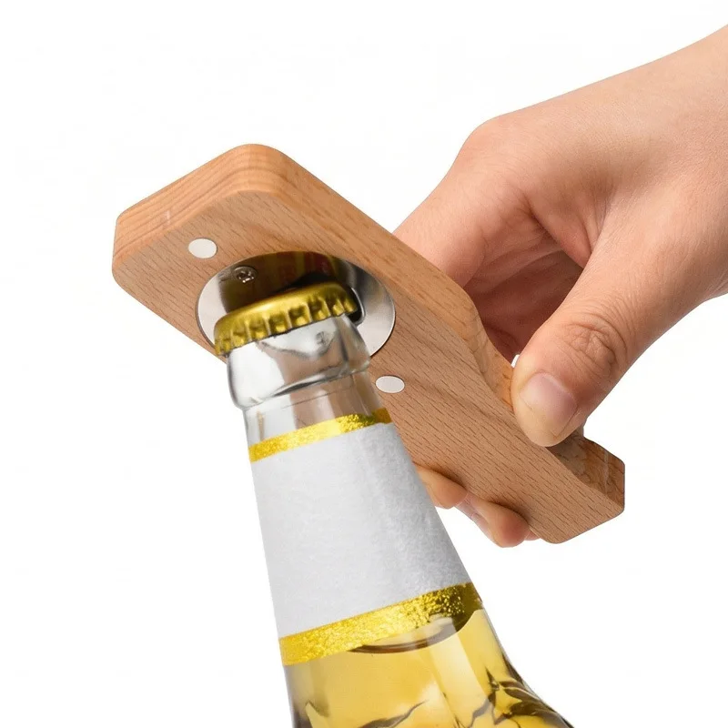 100Pcs/Lot Creative Wine Bottle Opener With Handle for Restaurants Bars with Magnetic Refrigerator Magnet Wholesale