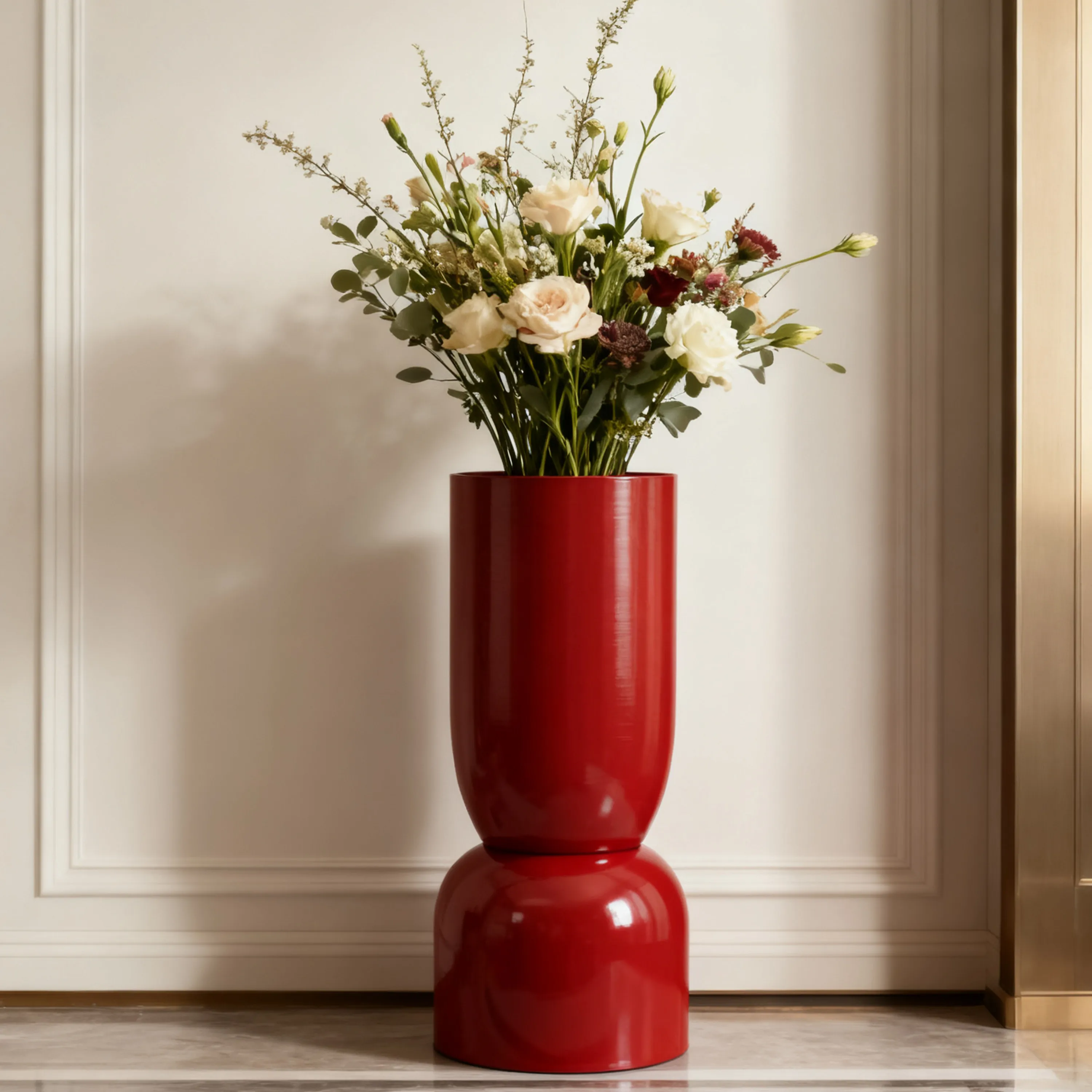 Simple and elegant style new wrought iron flower pot light  flower stand vertical long round indoor and outdoor home decoration