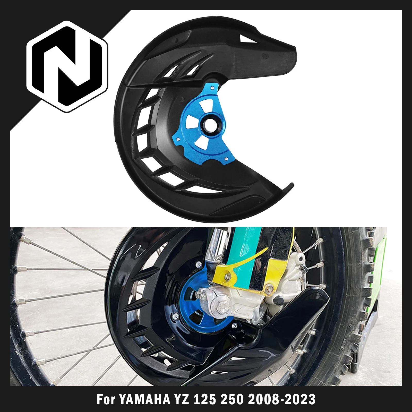 

NICECNC Front Brake Disc Guard For Yamaha YZ125 YZ250 2008-2023 YZ250F YZ450F 2007-2013 YZ125X YZ250X WR250F WR450F YZF WRF